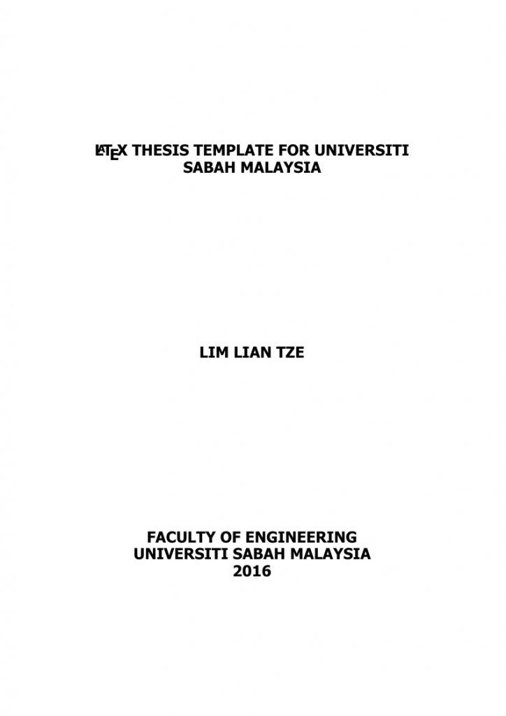Thesis Cover Page Template from tex.my
