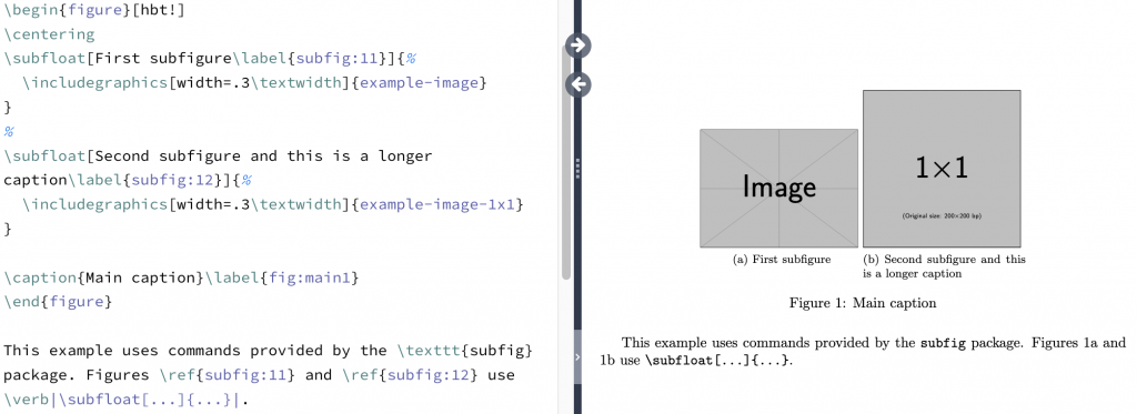 Using subfloat from the subfig package