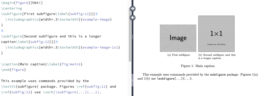 Using subfigure command from the subfigure package